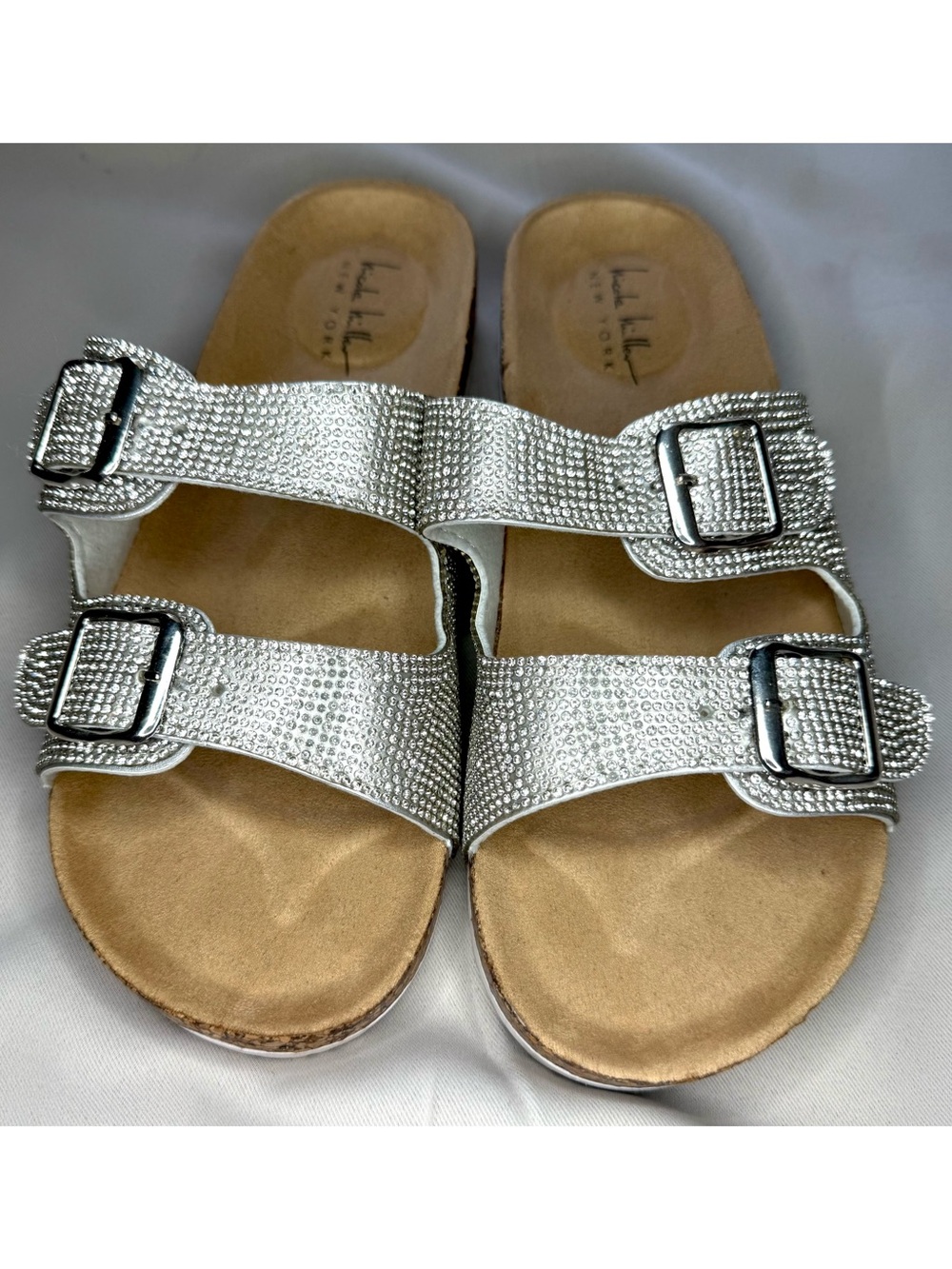 Women’s -Buckle Sandals - Rhinestones